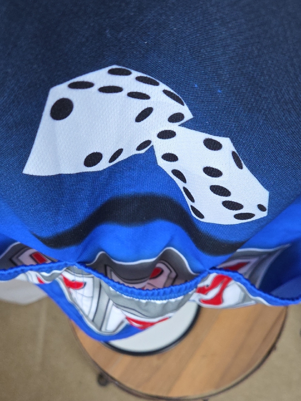 Men's Las Vegas Graphic Cycling Jersey in Blue and Black - Picture 7 of 12